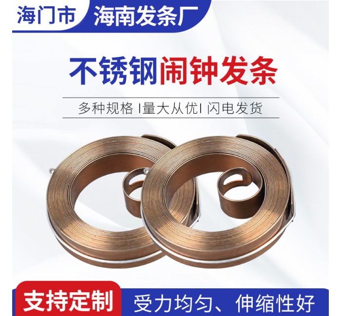 海南發條 不銹鋼鬧鐘發條 不銹鋼渦卷彈簧